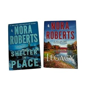 NORA ROBERTS Books/Novels Fiction Bundle of 2 Hardcover Dust Covers Acceptable